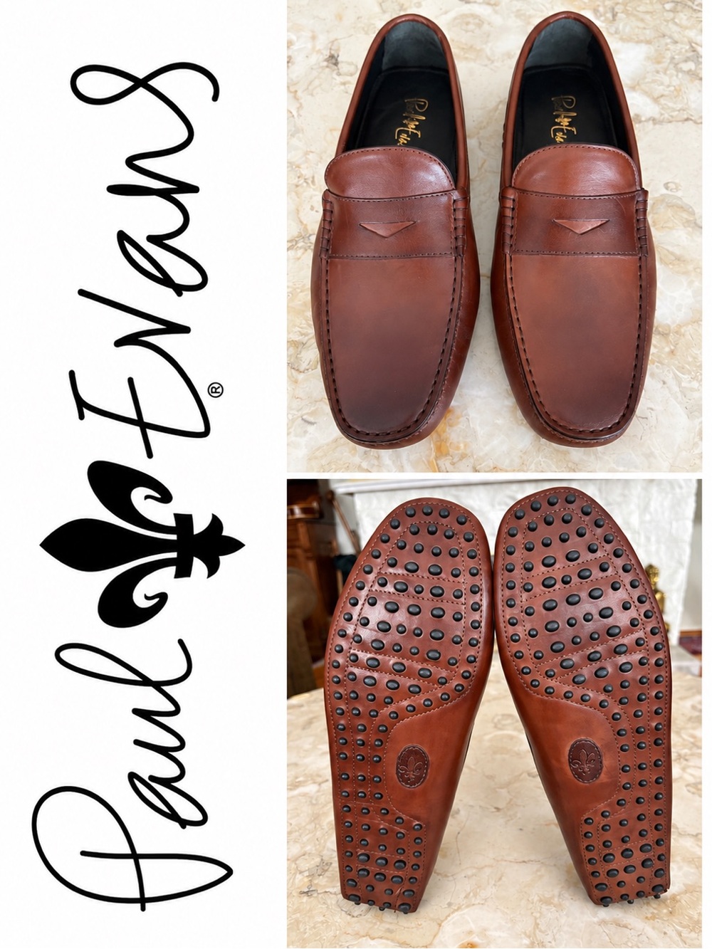 Paul Evans McQueen Driving Loafers Brown Leather Luxury Shoes